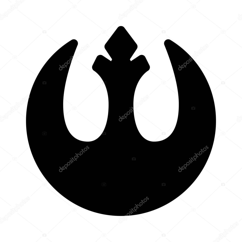 Rebel Alliance Symbol isolated on white background 