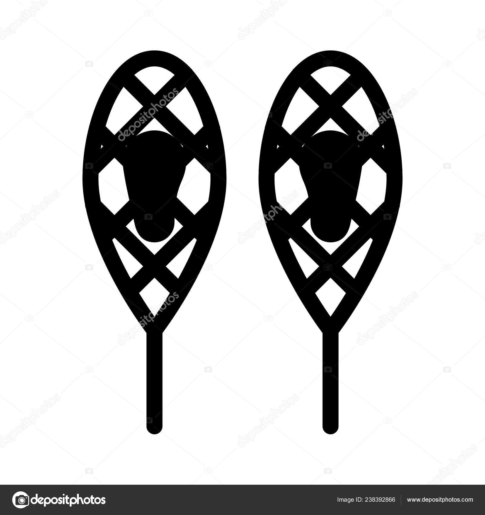 snow shoes vector