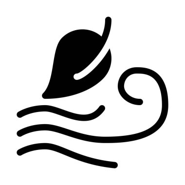 Basit vektör illüstrasyon işareti rüzgarlı hava uyarı