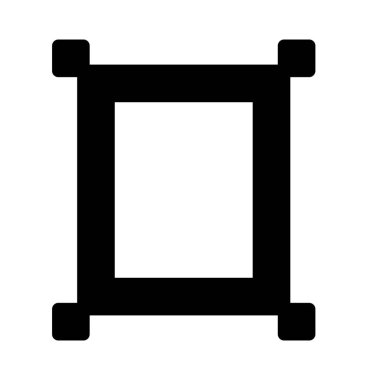 Basit vektör çizim simgesi tasarım dikdörtgen çerçeve