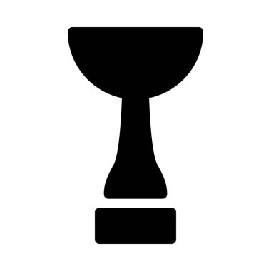 Spor zafer Kupası simgesi üzerinde beyaz izole 