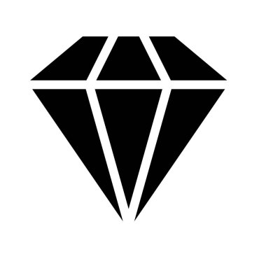 Basit vektör çizim simgesi değerli elmas gem