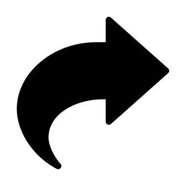 Beyaz arka plan üzerinde ileri şekil okunu