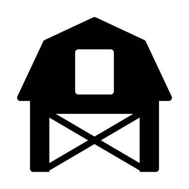 Sığır barınak ahır, vektör tasarımı