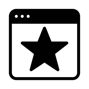 Beyaz izole yıldızlı veya favori web sitesi simge