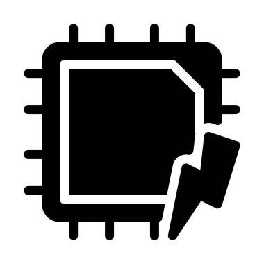 simple vector illustration icon of CPU Power Usage