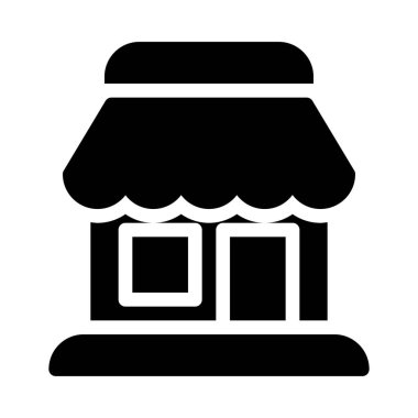 Basit vektör çizim mağaza önünde - perakende satış