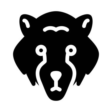 Orman vahşi ayı, vektör tasarımı