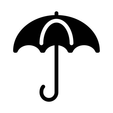 Basit vektör illüstrasyon işareti su geçirmez dayanıklı şemsiye