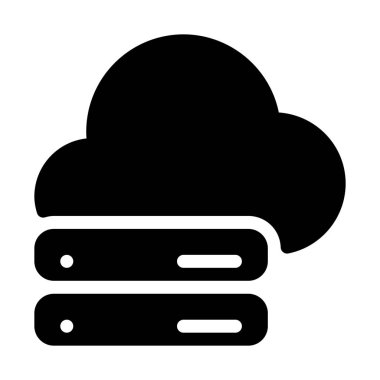 Online bulut sunucu basit vektör çizim simgesi