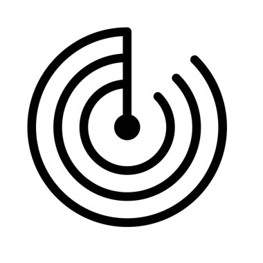 Radar, arama ve beyaz arka plan üzerinde izole tarama 