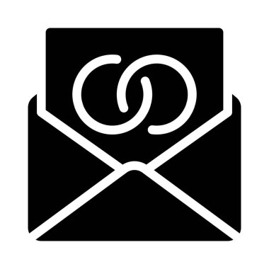 Basit vektör illüstrasyon işareti düğün davetiyesi