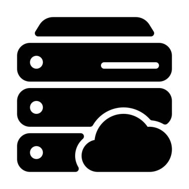 simple vector illustration icon of Cloud Storage Server