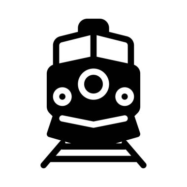 Basit vektör illüstrasyon işareti dizel motor Tren