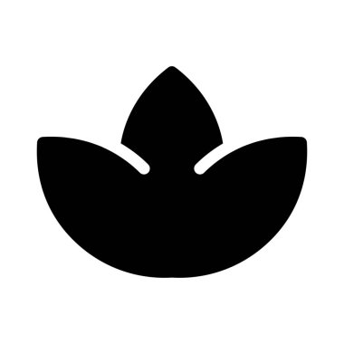 Lotus Spa sembolü, basit siyah çizgi resimde beyaz arka plan üzerinde