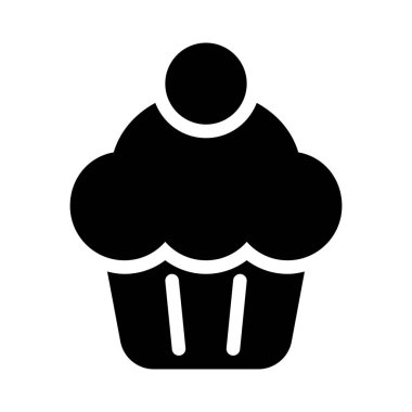 Basit vektör çizim simgesini Cupcake