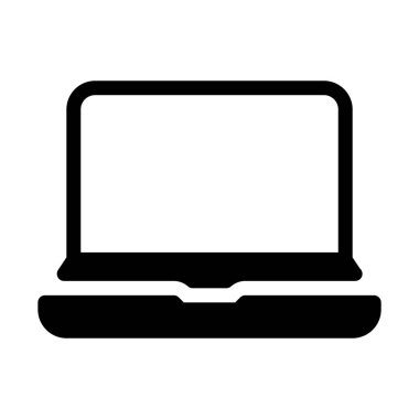 Beyaz izole dizüstü dizüstü bilgisayar simgesi