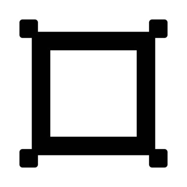 Basit vektör çizim simgesi tasarım kare çerçeve