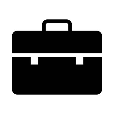 Beyaz arkaplanda izole edilmiş evrak çantası simgesi 