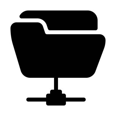 Paylaşılan klasör bağlı basit vektör çizim simgesini