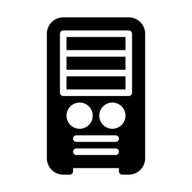 Basit vektör çizim simgesi Kulesi bilgisayar kapağının