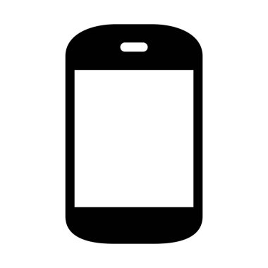 Cep telefonu izole beyaz basit vektör çizim 