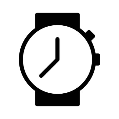 Basit vektör illüstrasyon işareti yuvarlak saat yüz