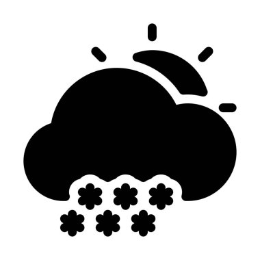 Basit vektör çizim kış kar günü