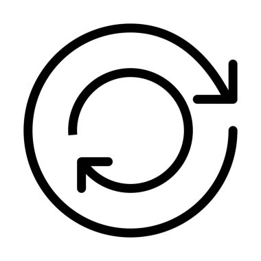 Basit vektör çizim simgesini çift döndürmek saat yönünde