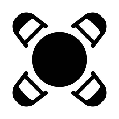 Restoran beyaz arka plan üzerinde izole tablo 