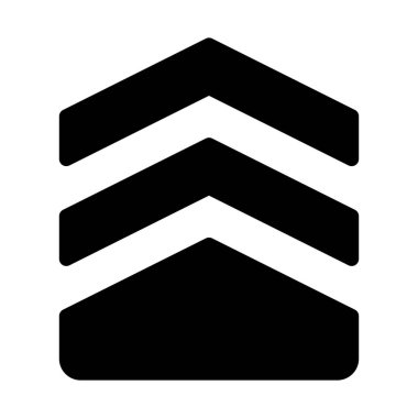 Askeri sırası Ignisia, basit siyah çizgi resimde beyaz arka plan üzerinde