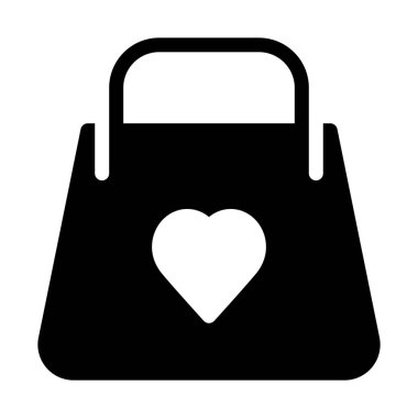 Romantik hediye çanta beyaz arka plan üzerinde izole