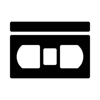 Basit vektör illüstrasyon işareti eski Vhs kaset
