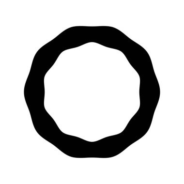 dairesel tasarımcı çerçeve simgesi beyaz izole