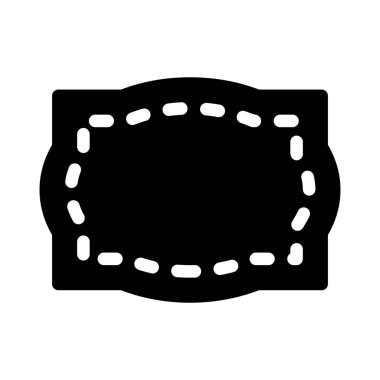 beyaz arka plan üzerinde izole dikdörtgen kesikli çerçeve 