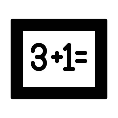 simple vector illustration of Math Class Board