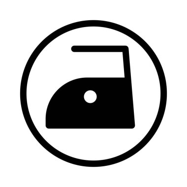 Kuru bez Ütü simgesi üzerinde beyaz izole