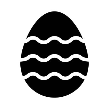 Basit vektör çizim simgesini dekore edilmiş Paskalya yortusu yumurta