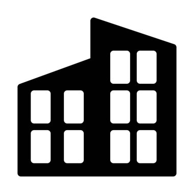 Head Office karmaşık simgesi beyaz arka plan üzerinde izole 