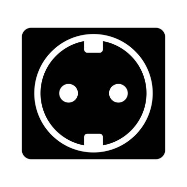 Beyaz arka planda yalıtılmış Duvar Güç Soketi 