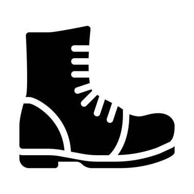 Desiner Footware çizme, basit siyah çizgi resimde beyaz arka plan üzerinde