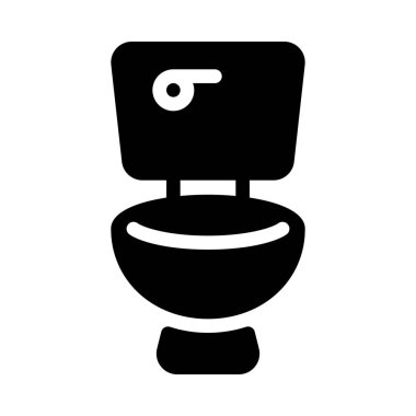 Basit vektör illüstrasyon işareti Western dolap tuvalet