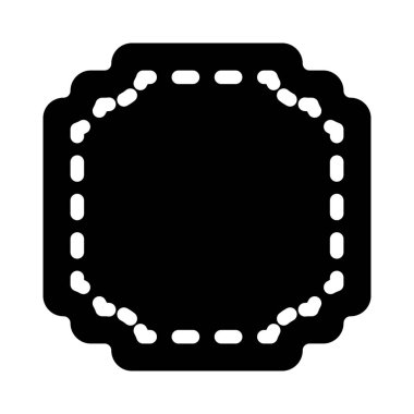 Basit vektör çizim kare kesik çizgili çerçeve