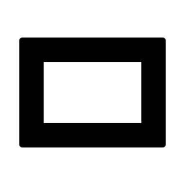 Beyaz arka plan üzerinde izole dikdörtgen fotoğraf çerçevesi 
