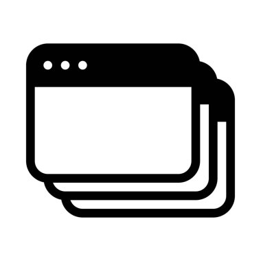 Çoklu görev anahtarlama düzeni, basit siyah çizgi resimde beyaz arka plan üzerinde