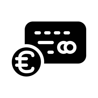 Euro Card icon  isolated on white background 