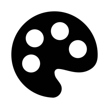 Beyaz arka plan üzerinde izole renk paleti karıştırıcısı 