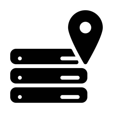 Sunucu Merkezi konumu basit vektör çizim