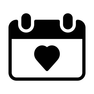Beyaz izole Sevgililer günü takvim simgesini