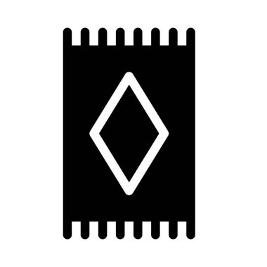 Halı, basit siyah çizgi resimde beyaz arka plan üzerinde